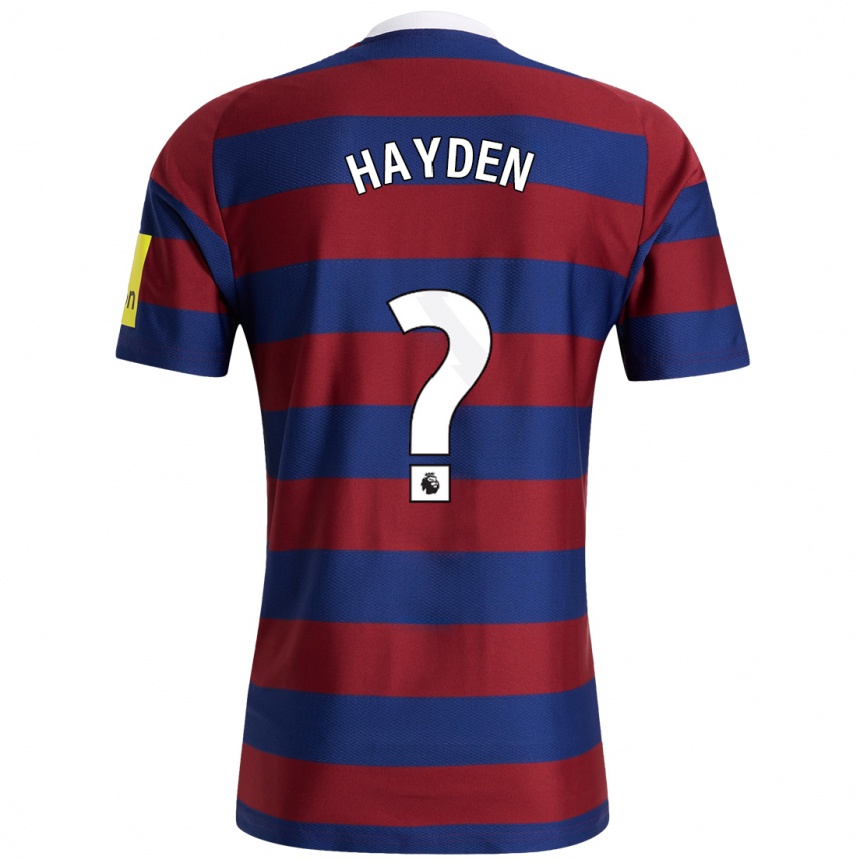 Hombre Fútbol Camiseta Isaac Hayden #0 Burdeos Azul Marino 2ª Equipación 2024/25