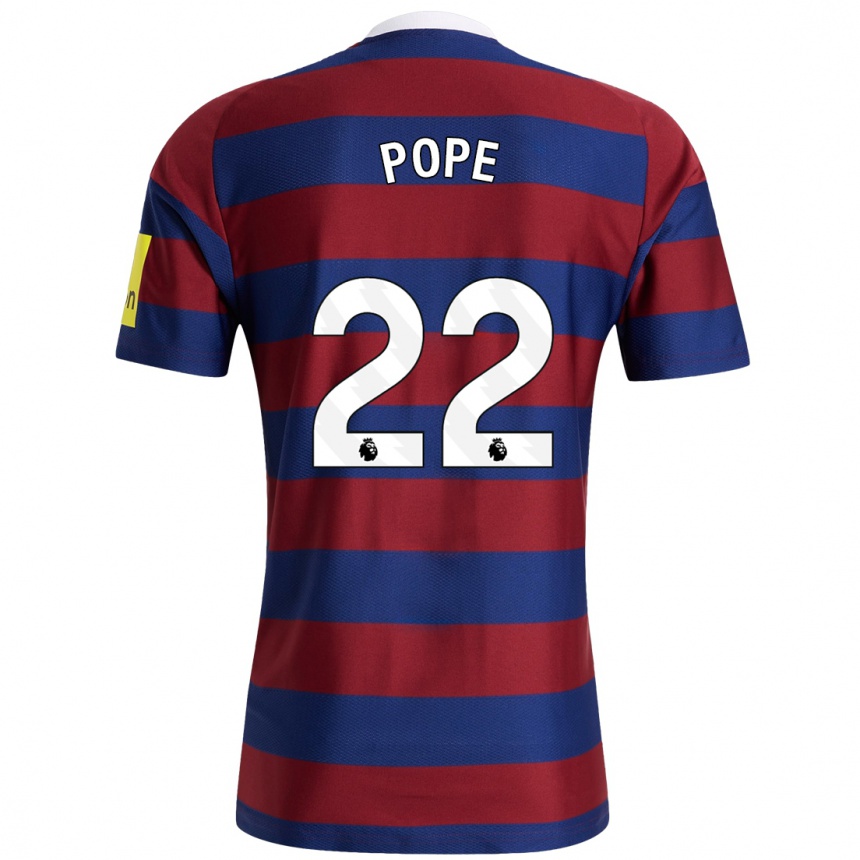 Hombre Fútbol Camiseta Nick Pope #22 Burdeos Azul Marino 2ª Equipación 2024/25