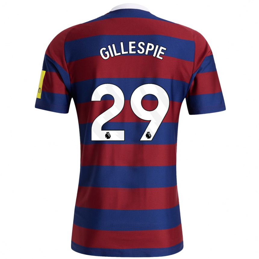 Hombre Fútbol Camiseta Mark Gillespie #29 Burdeos Azul Marino 2ª Equipación 2024/25