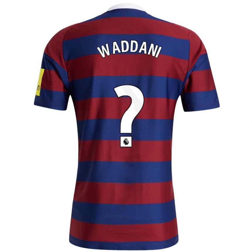 Hombre Fútbol Camiseta Mohamed Waddani #0 Burdeos Azul Marino 2ª Equipación 2024/25