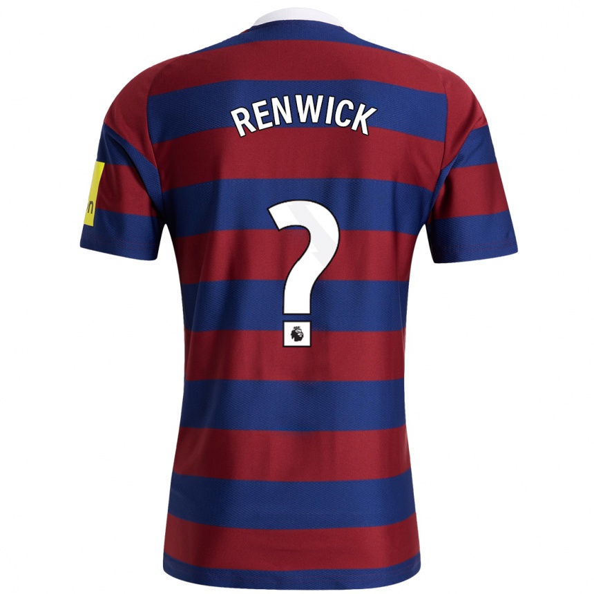 Hombre Fútbol Camiseta Leon Renwick #0 Burdeos Azul Marino 2ª Equipación 2024/25