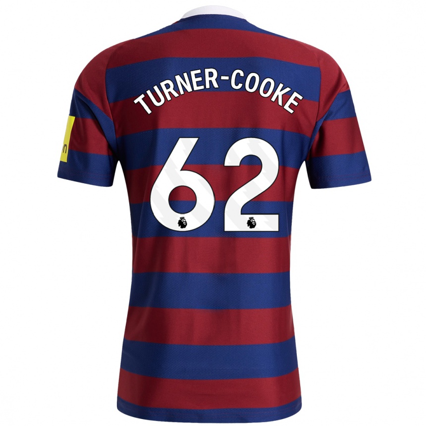 Hombre Fútbol Camiseta Jay Turner-Cooke #62 Burdeos Azul Marino 2ª Equipación 2024/25