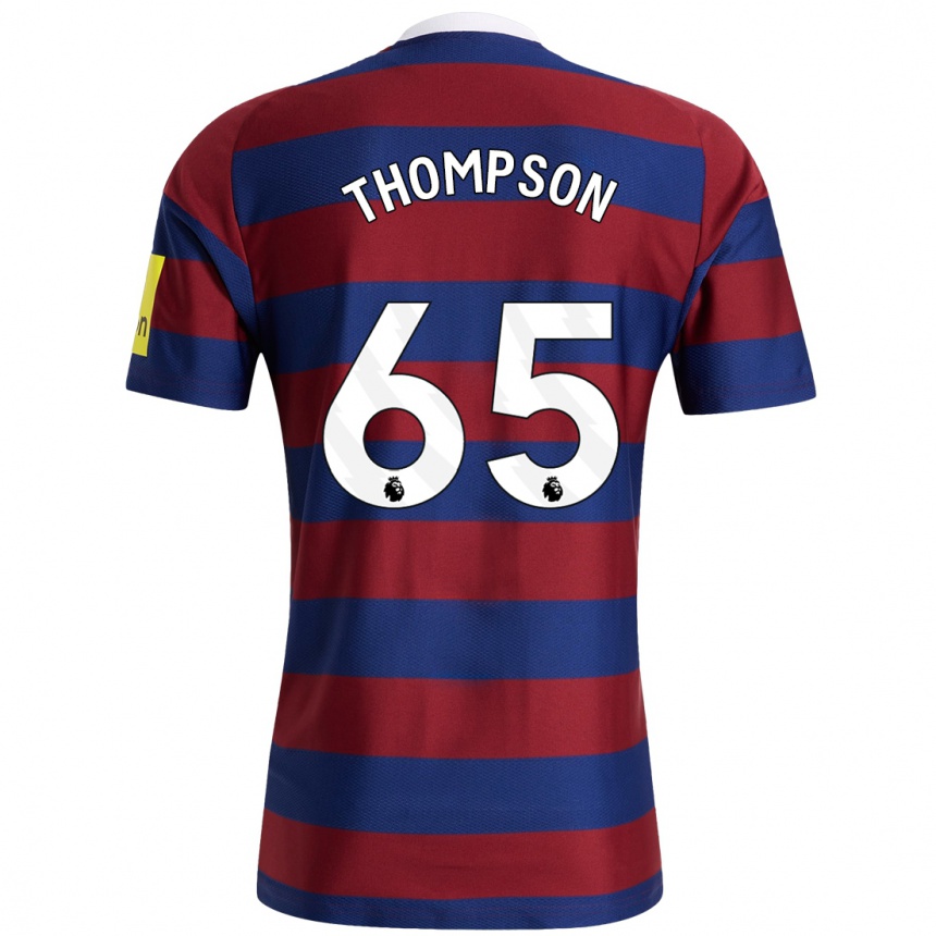 Hombre Fútbol Camiseta Ciaran Thompson #65 Burdeos Azul Marino 2ª Equipación 2024/25