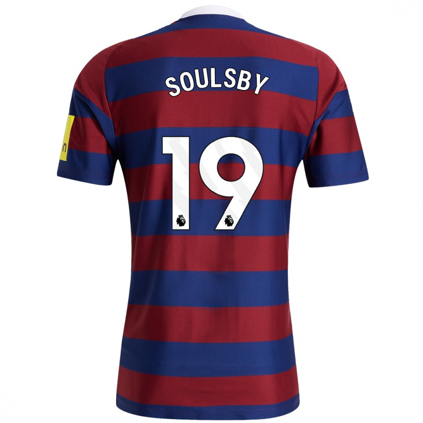 Hombre Fútbol Camiseta Anna Soulsby #19 Burdeos Azul Marino 2ª Equipación 2024/25