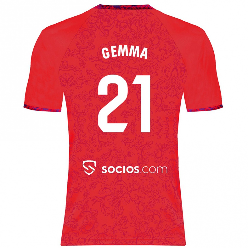 Hombre Fútbol Camiseta Gemma Gili Giner #21 Rojo 2ª Equipación 2024/25