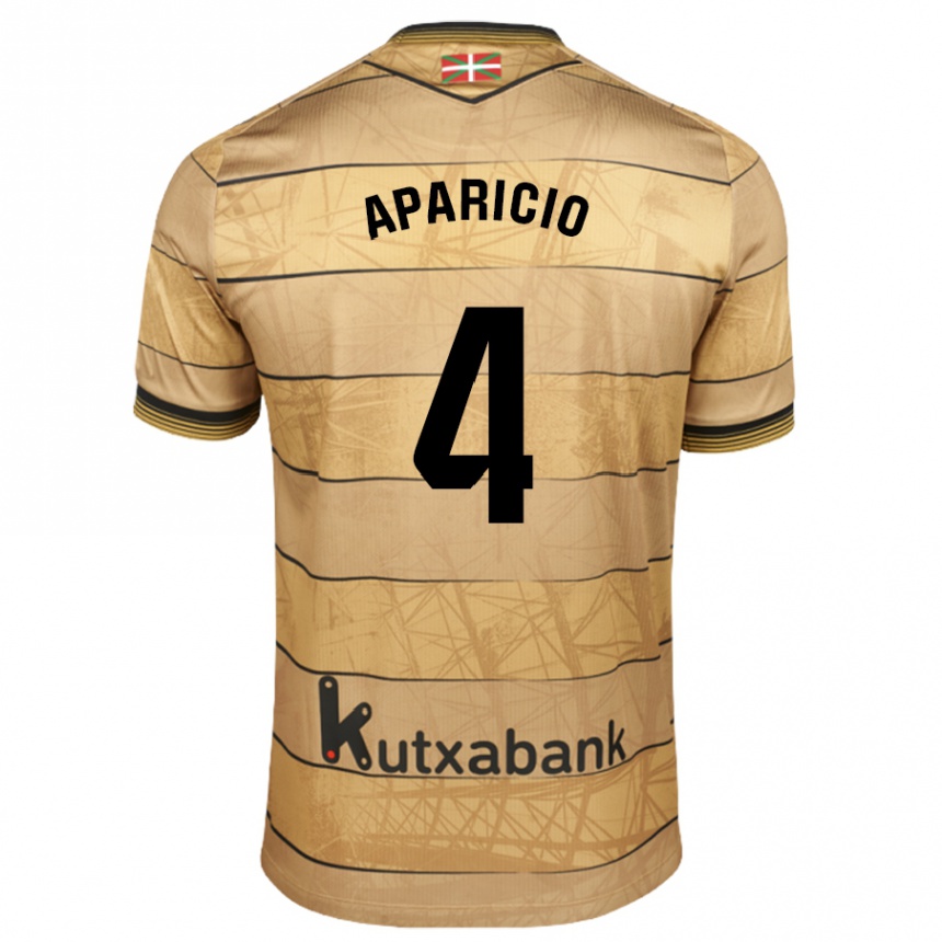 Hombre Fútbol Camiseta Nahia Aparicio Jaular #4 Marrón 2ª Equipación 2024/25