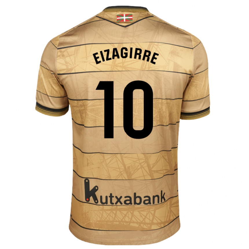 Hombre Fútbol Camiseta Nerea Eizagirre Lasa #10 Marrón 2ª Equipación 2024/25