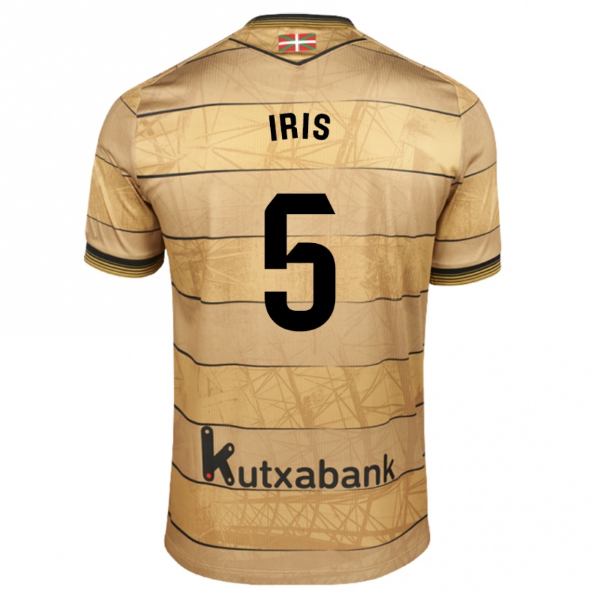 Hombre Fútbol Camiseta Iris Arnaiz Gil #5 Marrón 2ª Equipación 2024/25