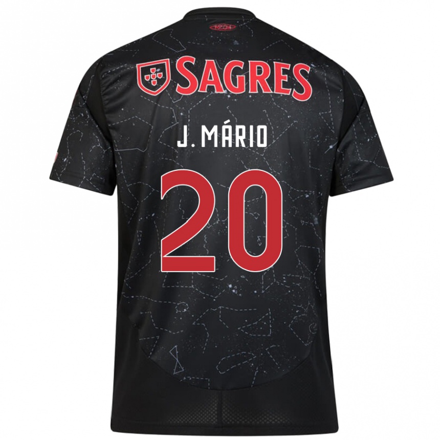 Hombre Fútbol Camiseta João Mário #20 Negro Rojo 2ª Equipación 2024/25