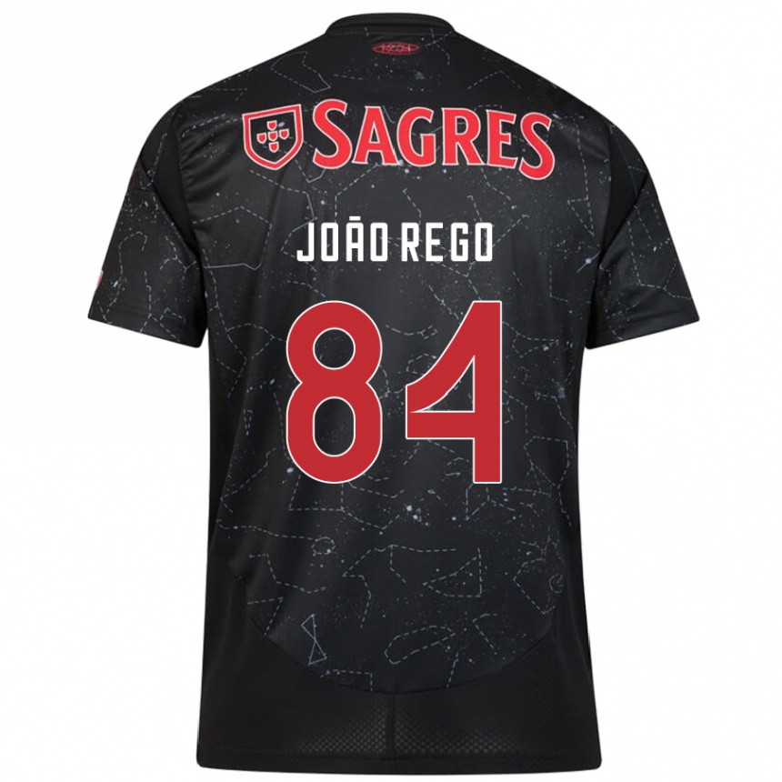 Hombre Fútbol Camiseta João Rêgo #84 Negro Rojo 2ª Equipación 2024/25