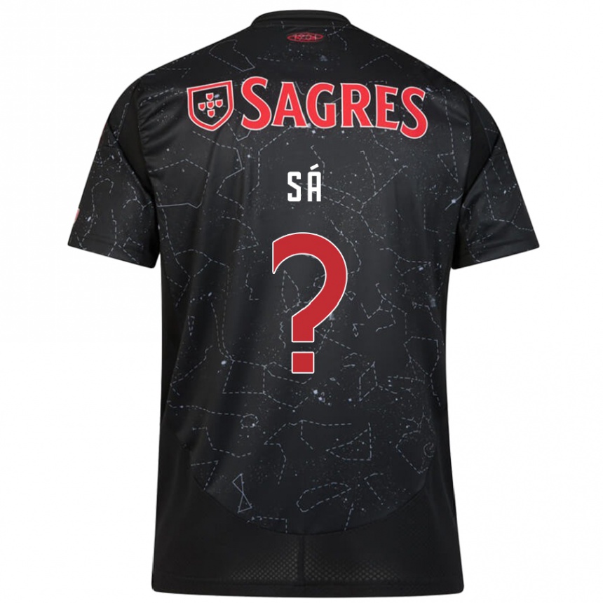 Hombre Fútbol Camiseta Manuel Sá #0 Negro Rojo 2ª Equipación 2024/25