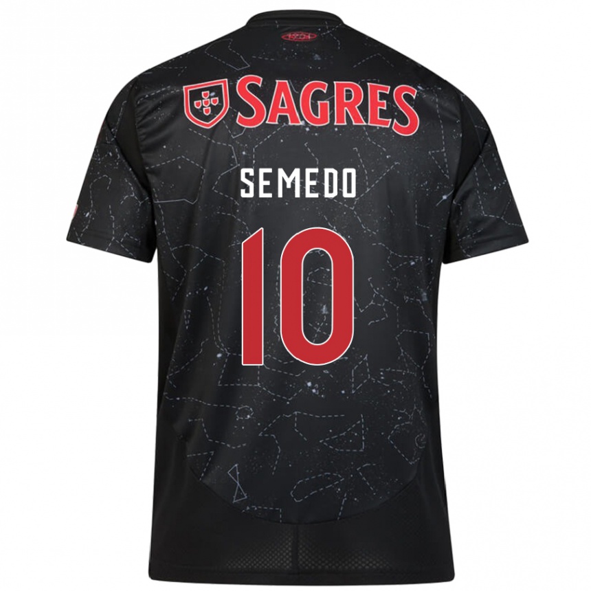 Hombre Fútbol Camiseta Andreson Semedo #10 Negro Rojo 2ª Equipación 2024/25