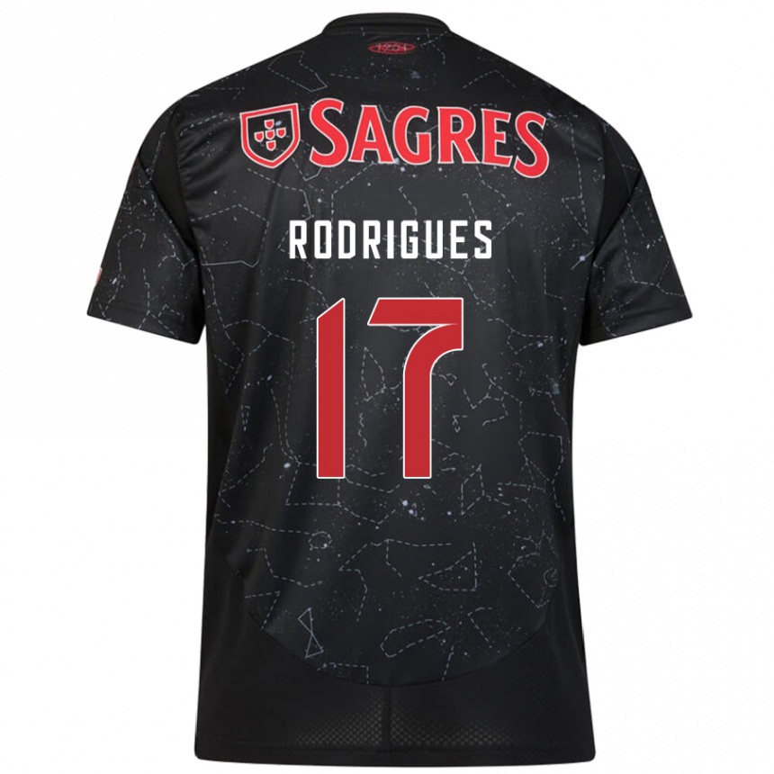 Hombre Fútbol Camiseta Tiago Rodrigues #17 Negro Rojo 2ª Equipación 2024/25