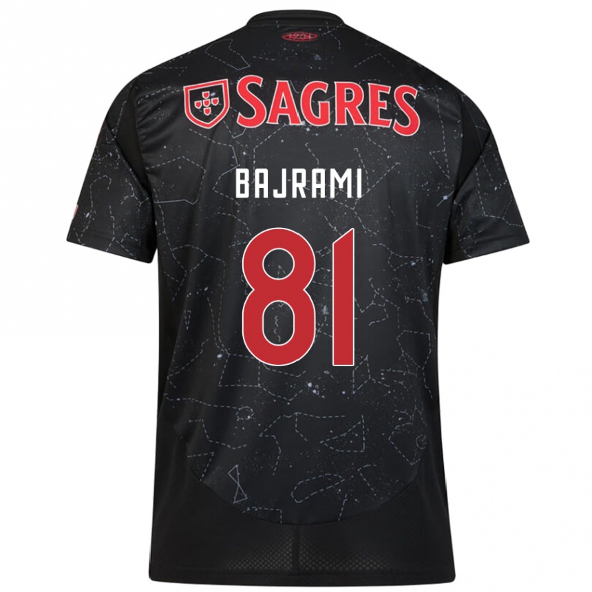 Hombre Fútbol Camiseta Adrian Bajrami #81 Negro Rojo 2ª Equipación 2024/25