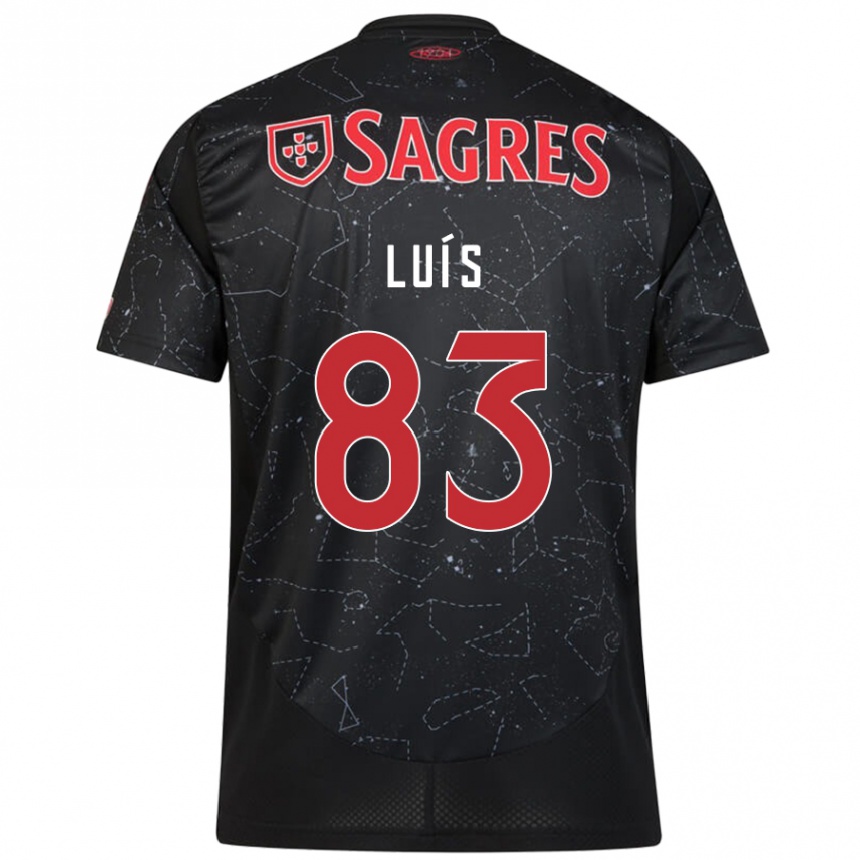 Hombre Fútbol Camiseta Rafael Luís #83 Negro Rojo 2ª Equipación 2024/25