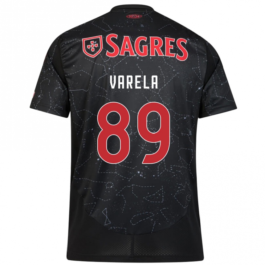 Hombre Fútbol Camiseta Gustavo Varela #89 Negro Rojo 2ª Equipación 2024/25