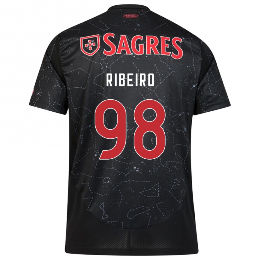 Hombre Fútbol Camiseta Ricardo Ribeiro #98 Negro Rojo 2ª Equipación 2024/25