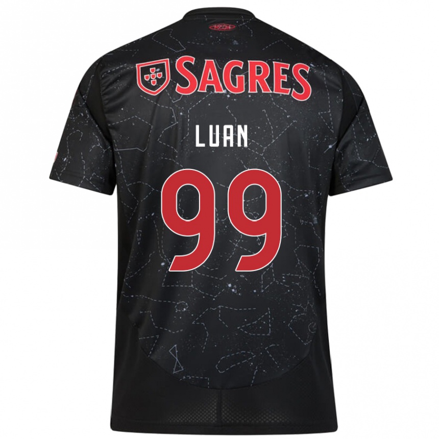 Hombre Fútbol Camiseta Luan #99 Negro Rojo 2ª Equipación 2024/25