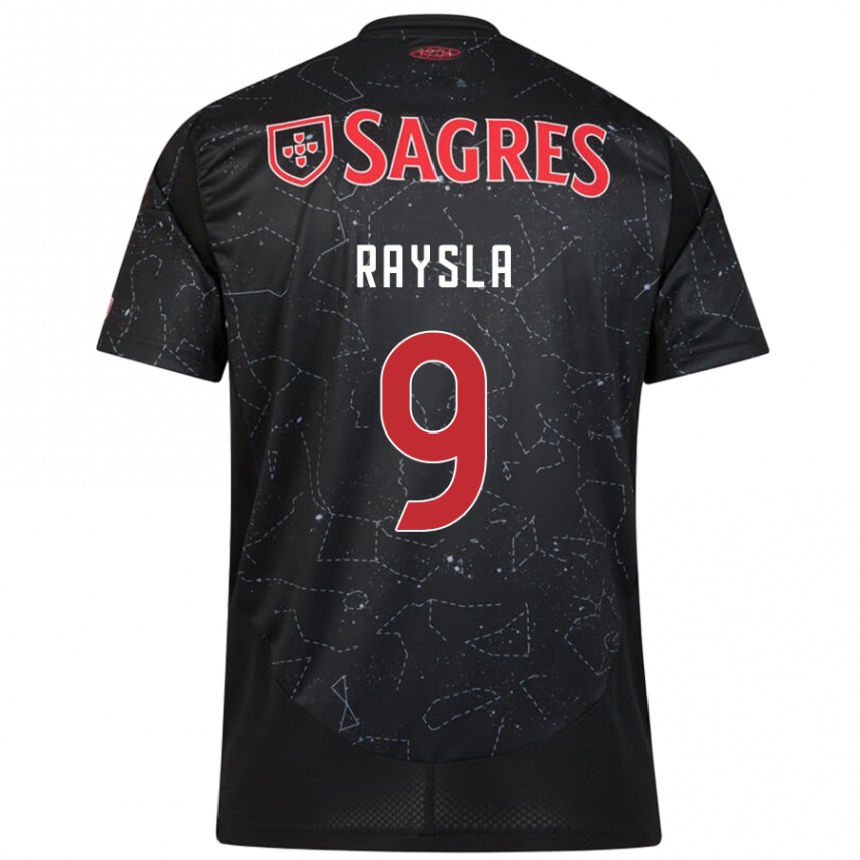 Hombre Fútbol Camiseta Nycole Raysla #9 Negro Rojo 2ª Equipación 2024/25