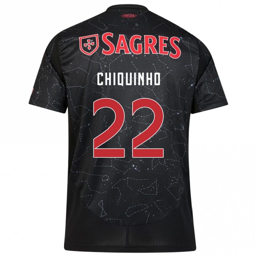 Hombre Fútbol Camiseta Chiquinho #22 Negro Rojo 2ª Equipación 2024/25