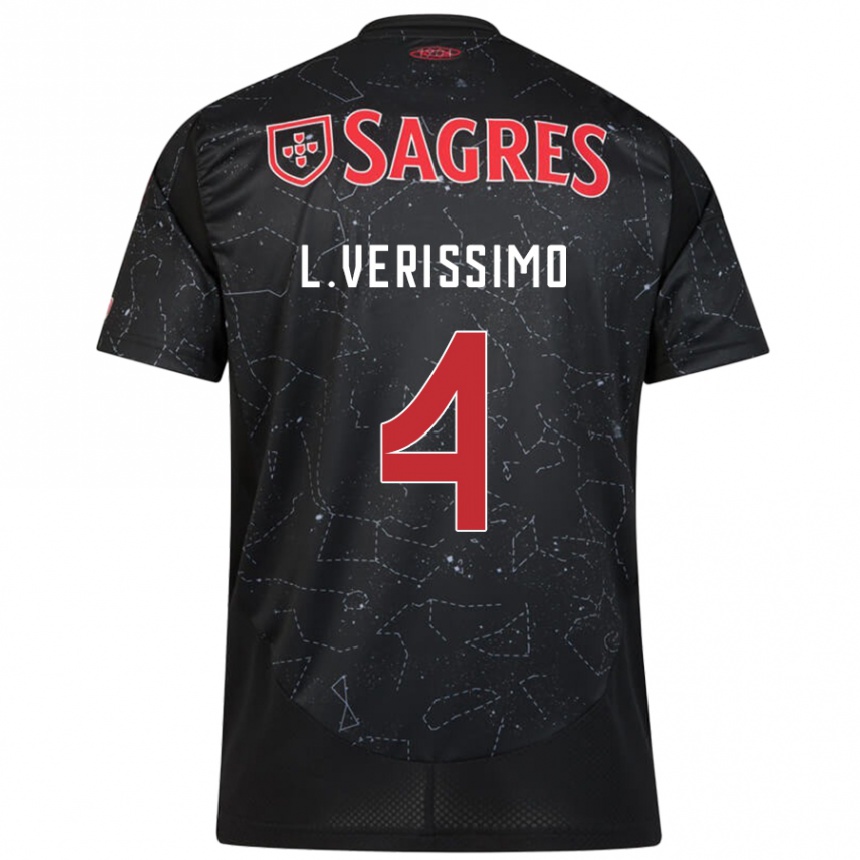 Hombre Fútbol Camiseta Lucas Verissimo #4 Negro Rojo 2ª Equipación 2024/25