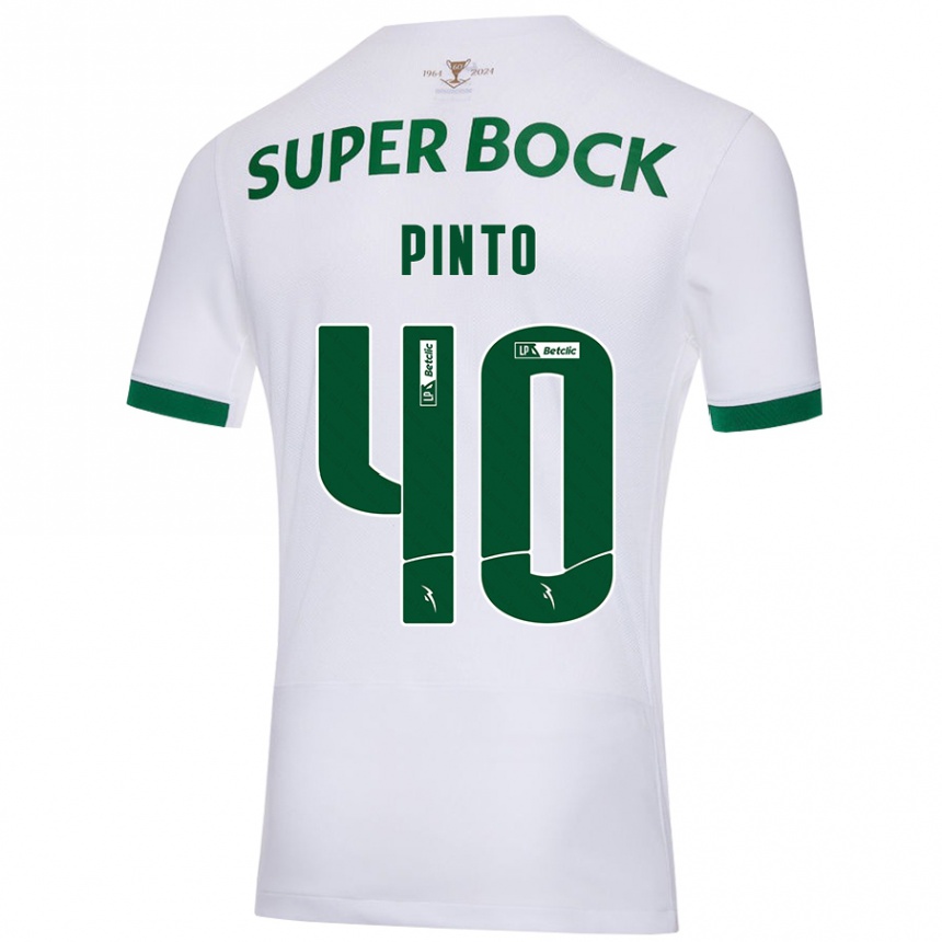 Hombre Fútbol Camiseta Rita Pinto De Almeida #40 Blanco Verde 2ª Equipación 2024/25