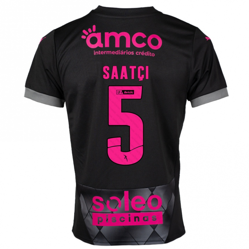 Hombre Fútbol Camiseta Serdar Saatçı #5 Negro Rosa 2ª Equipación 2024/25