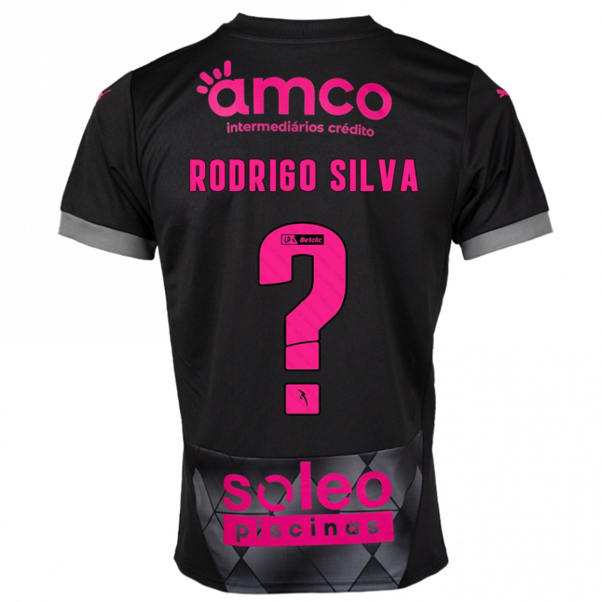 Hombre Fútbol Camiseta Rodrigo Silva #0 Negro Rosa 2ª Equipación 2024/25