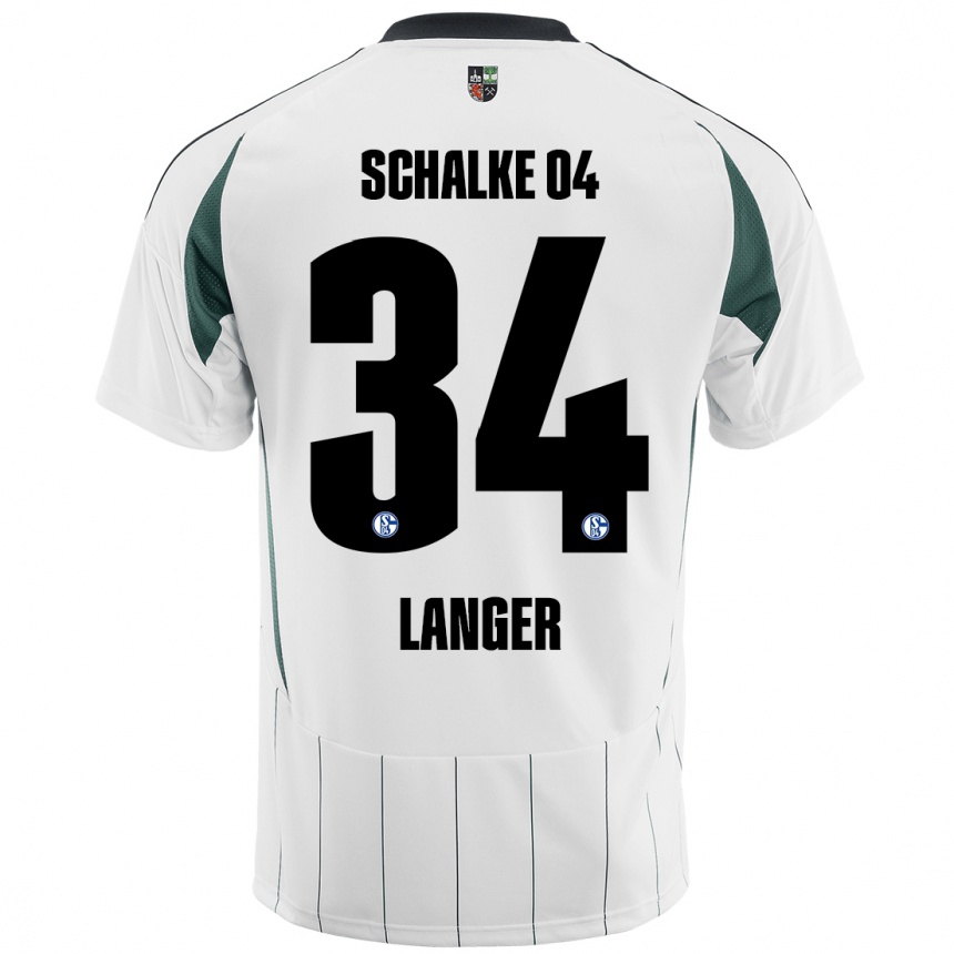 Hombre Fútbol Camiseta Michael Langer #34 Blanco Verde 2ª Equipación 2024/25