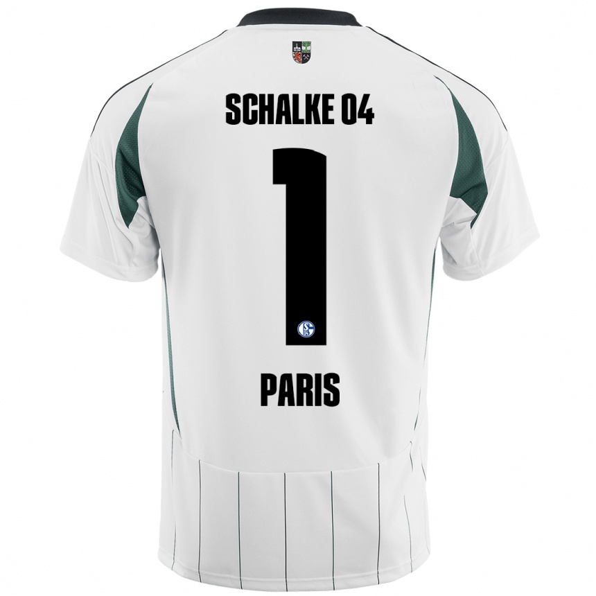 Hombre Fútbol Camiseta Julius Paris #1 Blanco Verde 2ª Equipación 2024/25