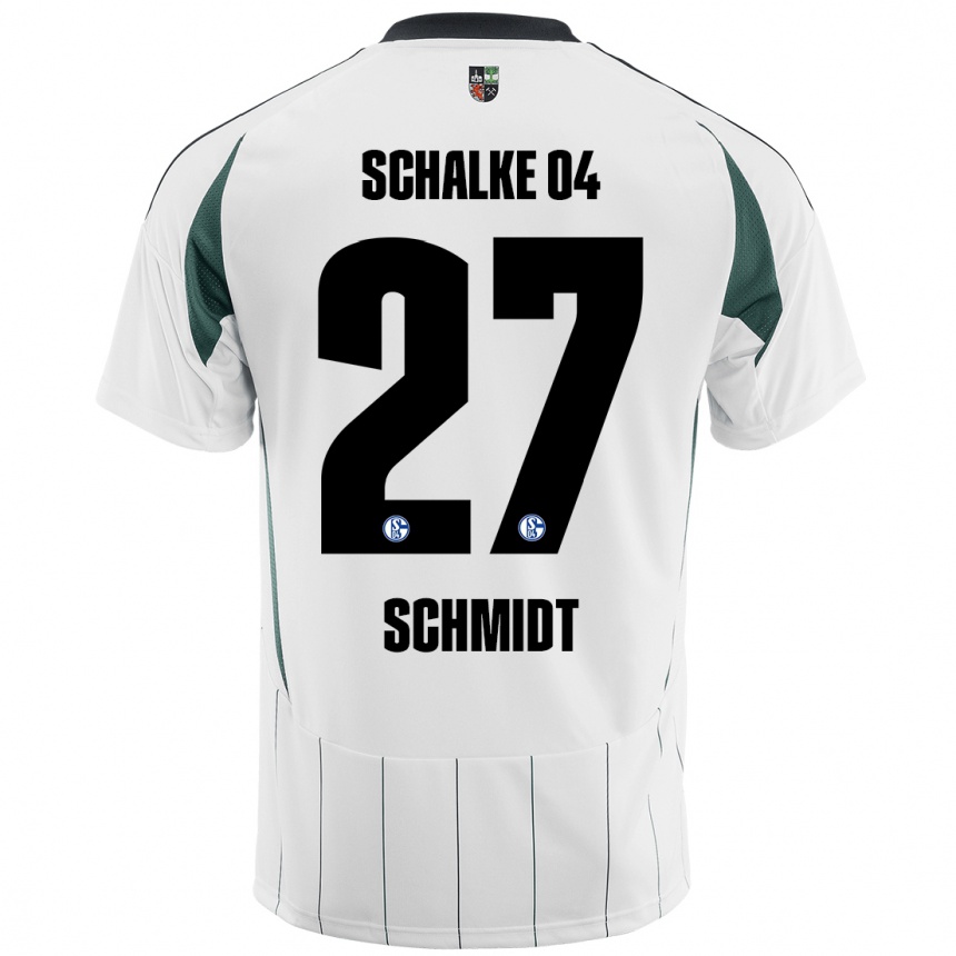 Hombre Fútbol Camiseta Tim Schmidt #27 Blanco Verde 2ª Equipación 2024/25