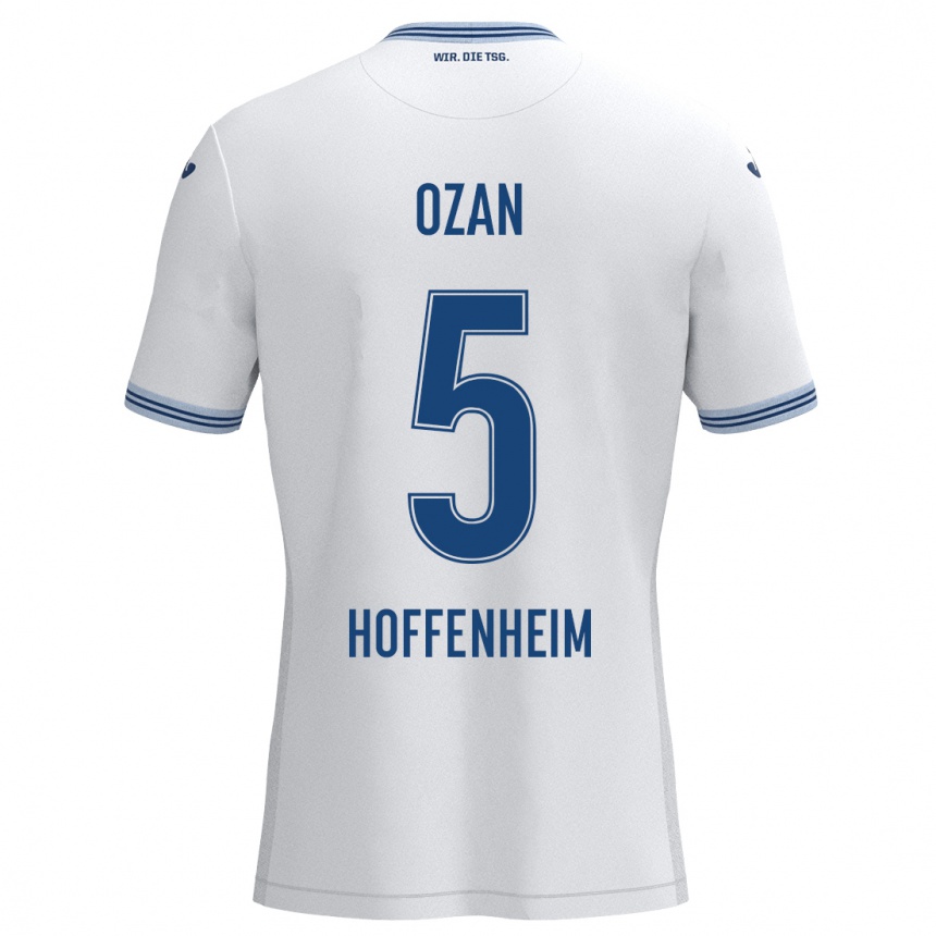 Hombre Fútbol Camiseta Ozan Kabak #5 Blanco Azul 2ª Equipación 2024/25