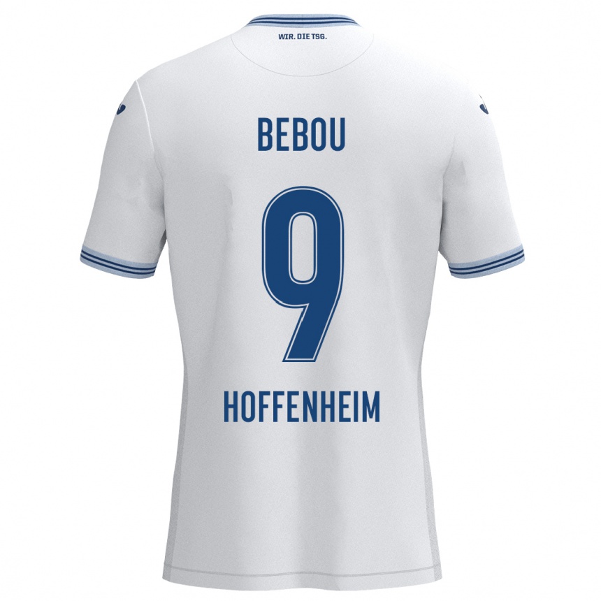 Hombre Fútbol Camiseta Ihlas Bebou #9 Blanco Azul 2ª Equipación 2024/25