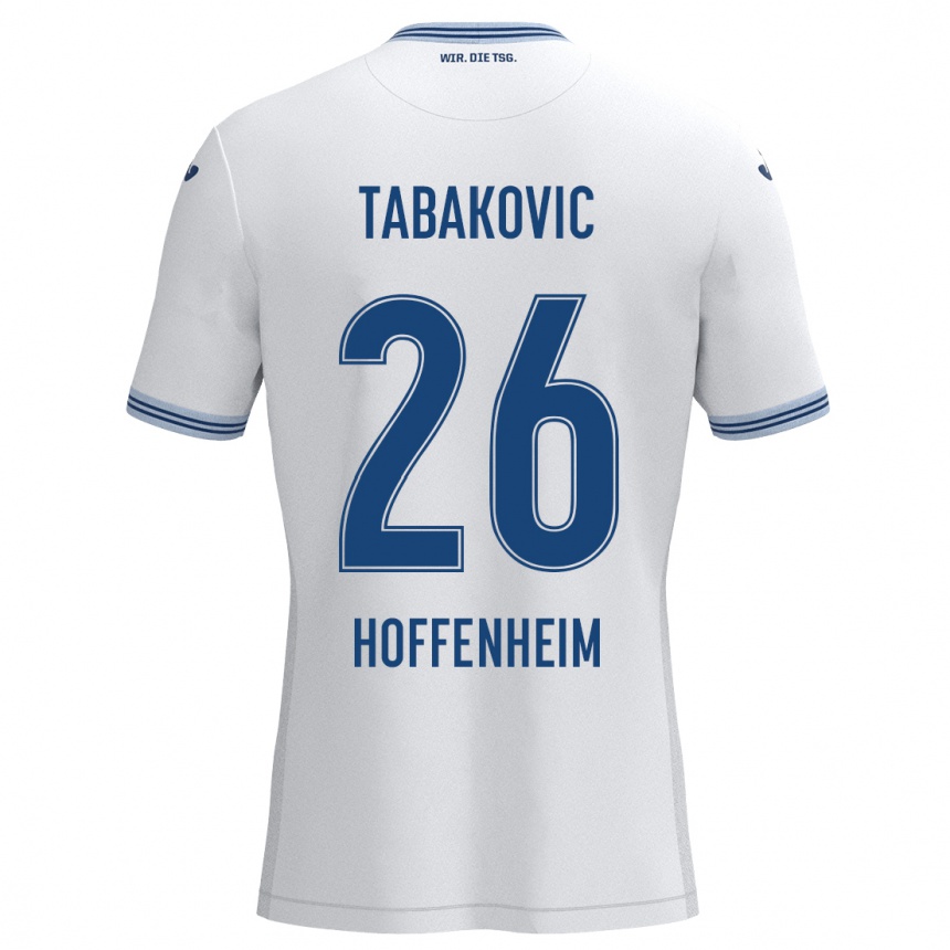 Hombre Fútbol Camiseta Haris Tabakovic #26 Blanco Azul 2ª Equipación 2024/25