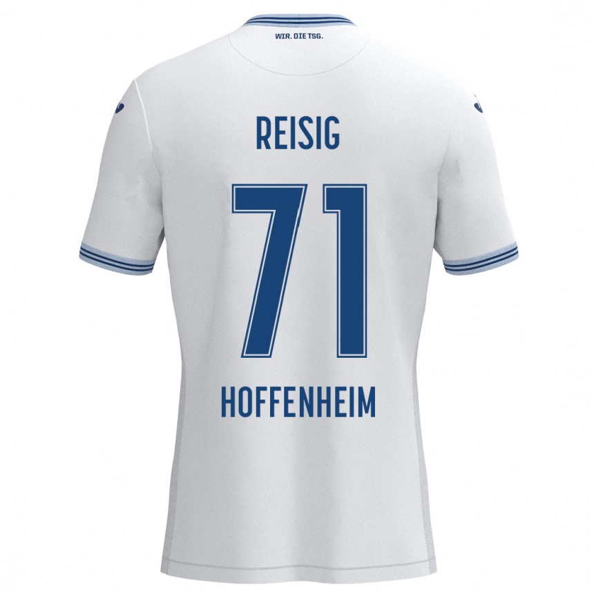 Hombre Fútbol Camiseta Ruben Reisig #71 Blanco Azul 2ª Equipación 2024/25