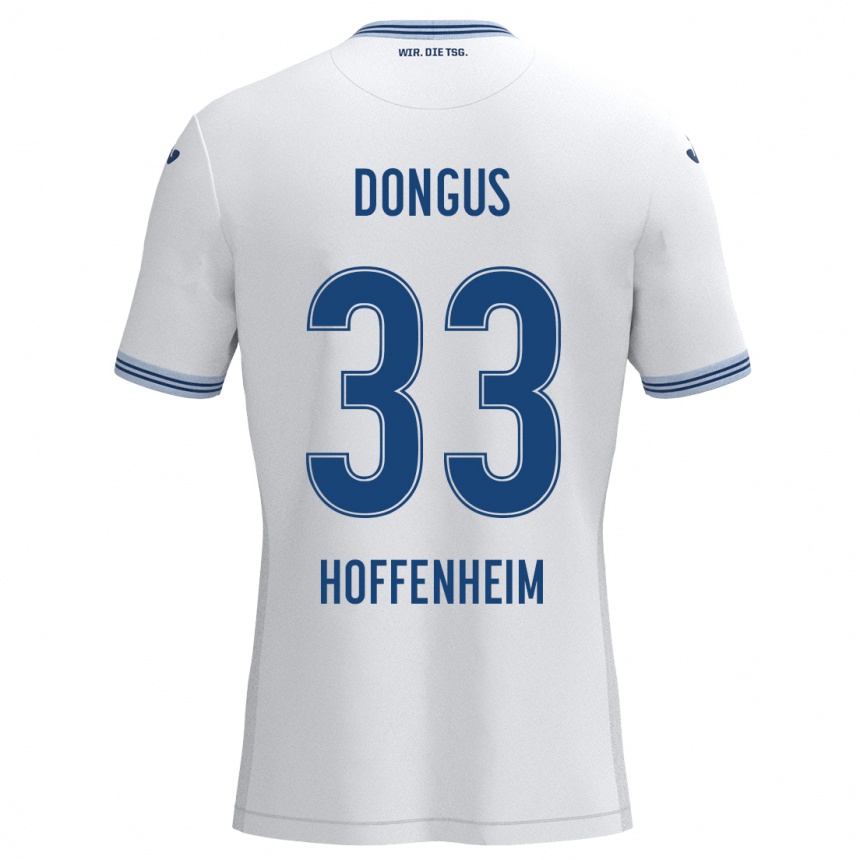 Hombre Fútbol Camiseta Fabienne Dongus #33 Blanco Azul 2ª Equipación 2024/25