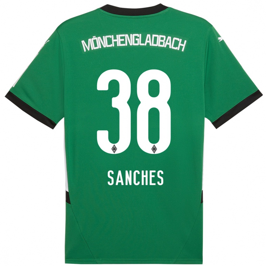 Hombre Fútbol Camiseta Yvandro Borges Sanches #38 Verde Blanco 2ª Equipación 2024/25