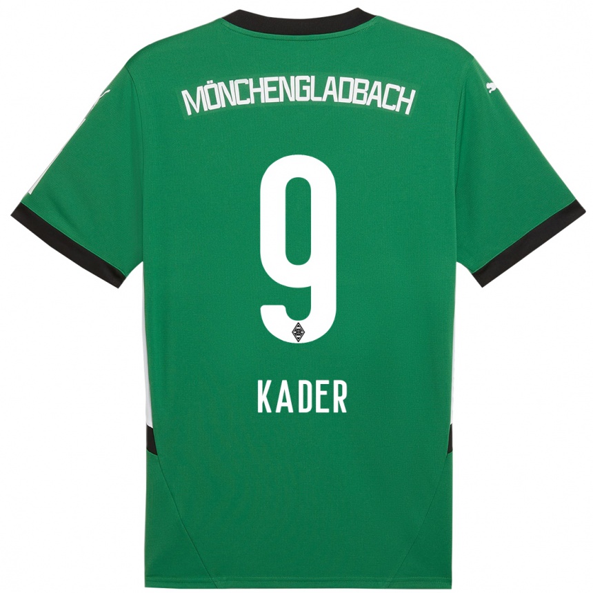 Hombre Fútbol Camiseta Cagatay Kader #9 Verde Blanco 2ª Equipación 2024/25