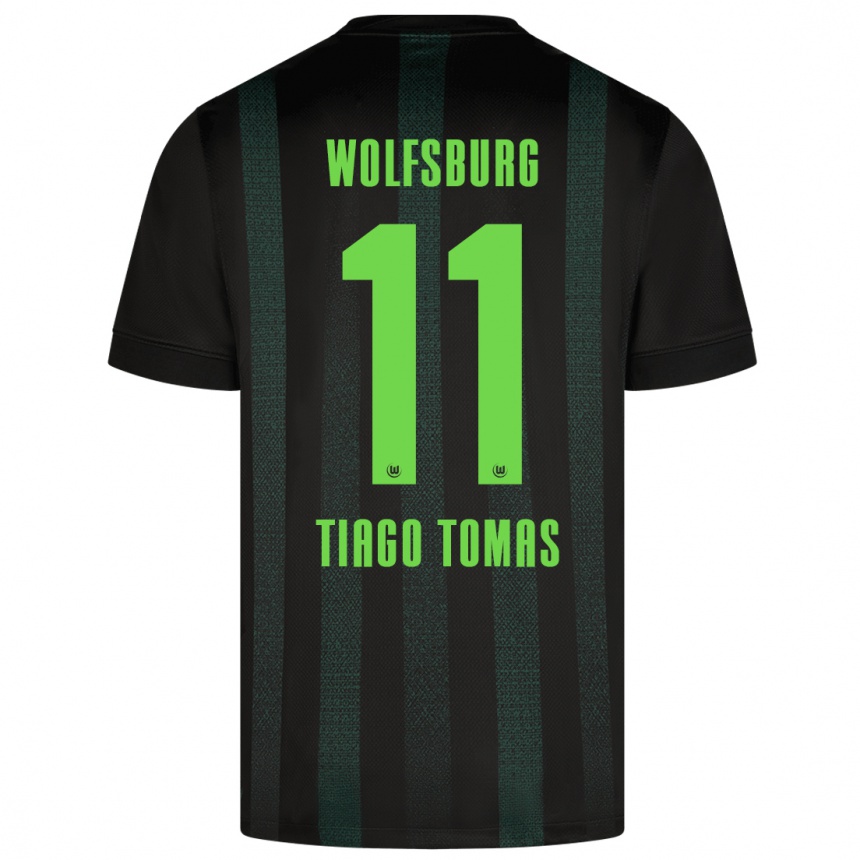 Hombre Fútbol Camiseta Tiago Tomás #11 Verde Oscuro 2ª Equipación 2024/25