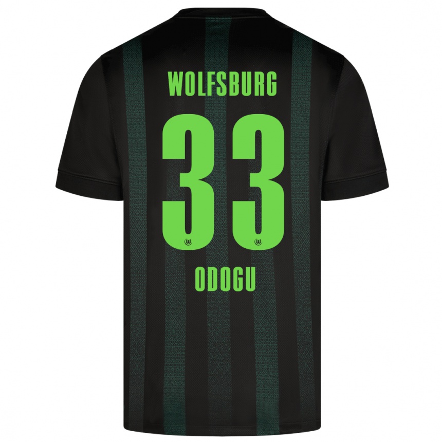 Hombre Fútbol Camiseta David Odogu #33 Verde Oscuro 2ª Equipación 2024/25