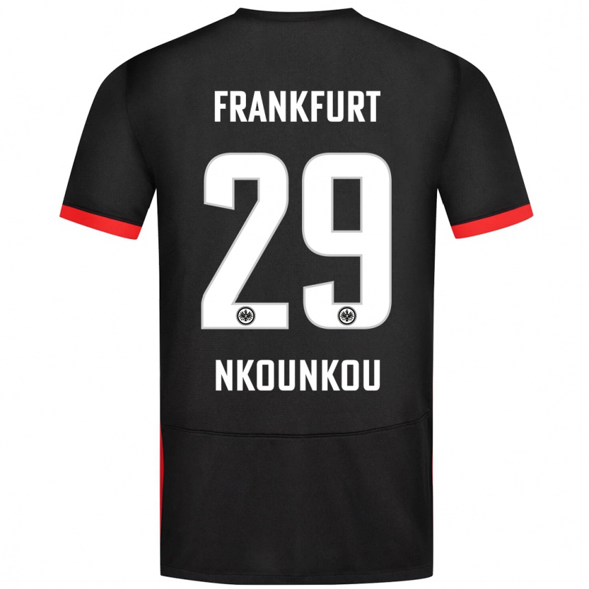 Hombre Fútbol Camiseta Niels Nkounkou #29 Negro 2ª Equipación 2024/25