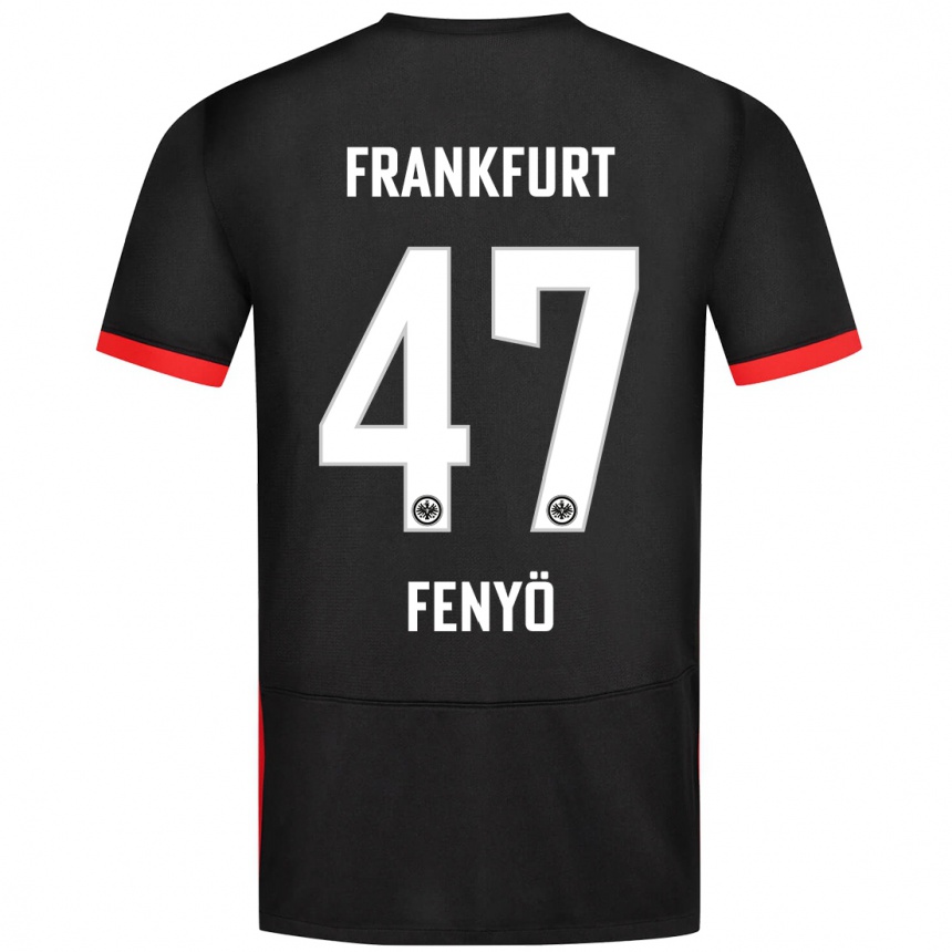 Hombre Fútbol Camiseta Noah Fenyö #47 Negro 2ª Equipación 2024/25