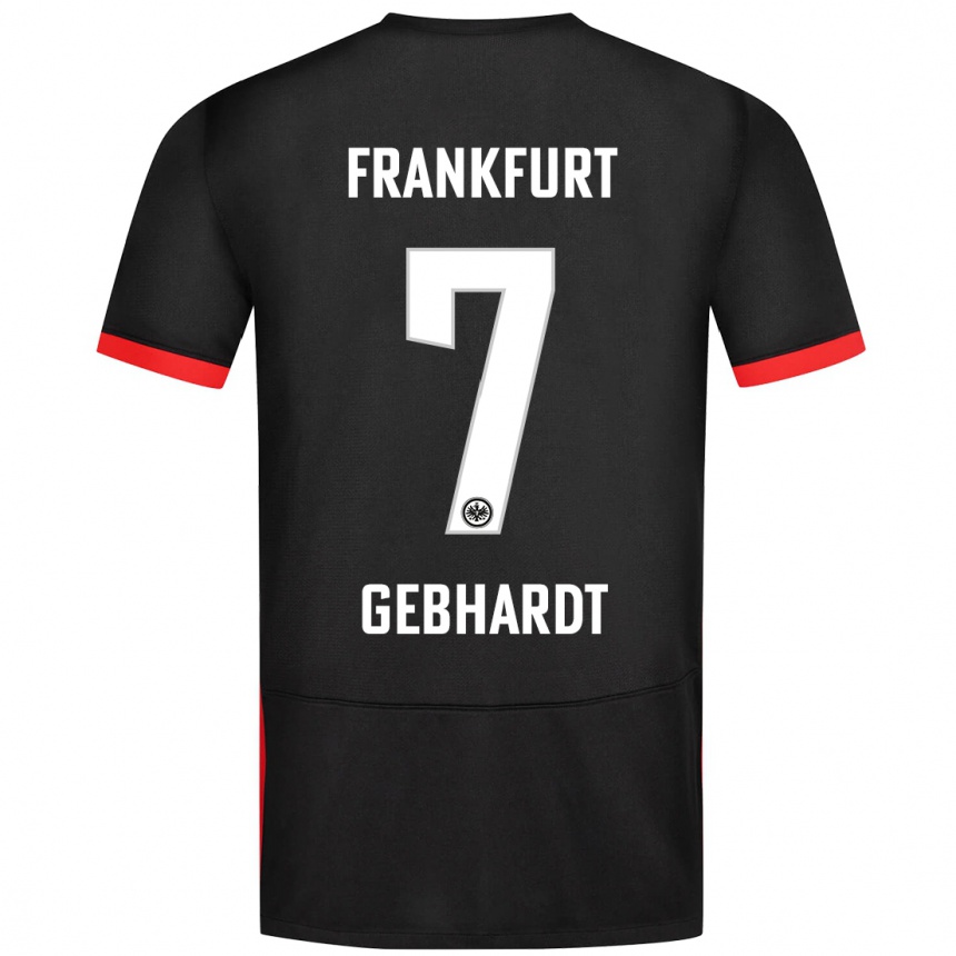 Hombre Fútbol Camiseta Luca Gebhardt #7 Negro 2ª Equipación 2024/25