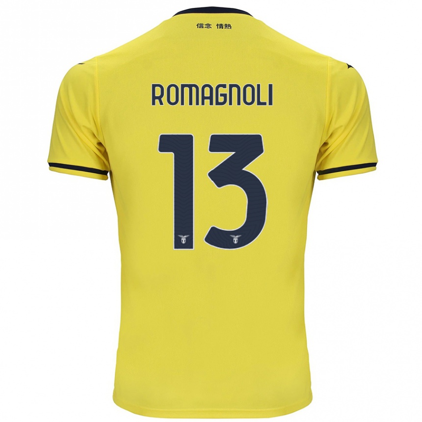 Hombre Fútbol Camiseta Alessio Romagnoli #13 Amarillo 2ª Equipación 2024/25