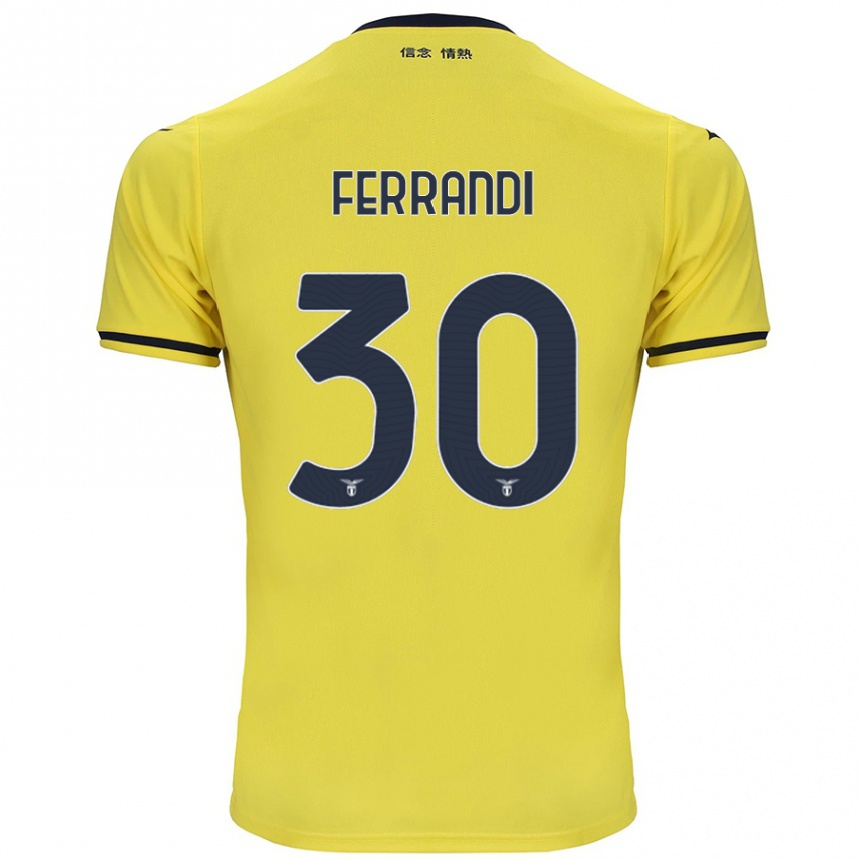 Hombre Fútbol Camiseta Giulia Ferrandi #30 Amarillo 2ª Equipación 2024/25