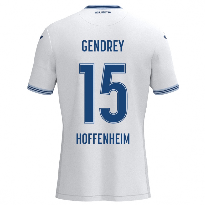 Hombre Fútbol Camiseta Valentin Gendrey #15 Blanco Negro 2ª Equipación 2024/25