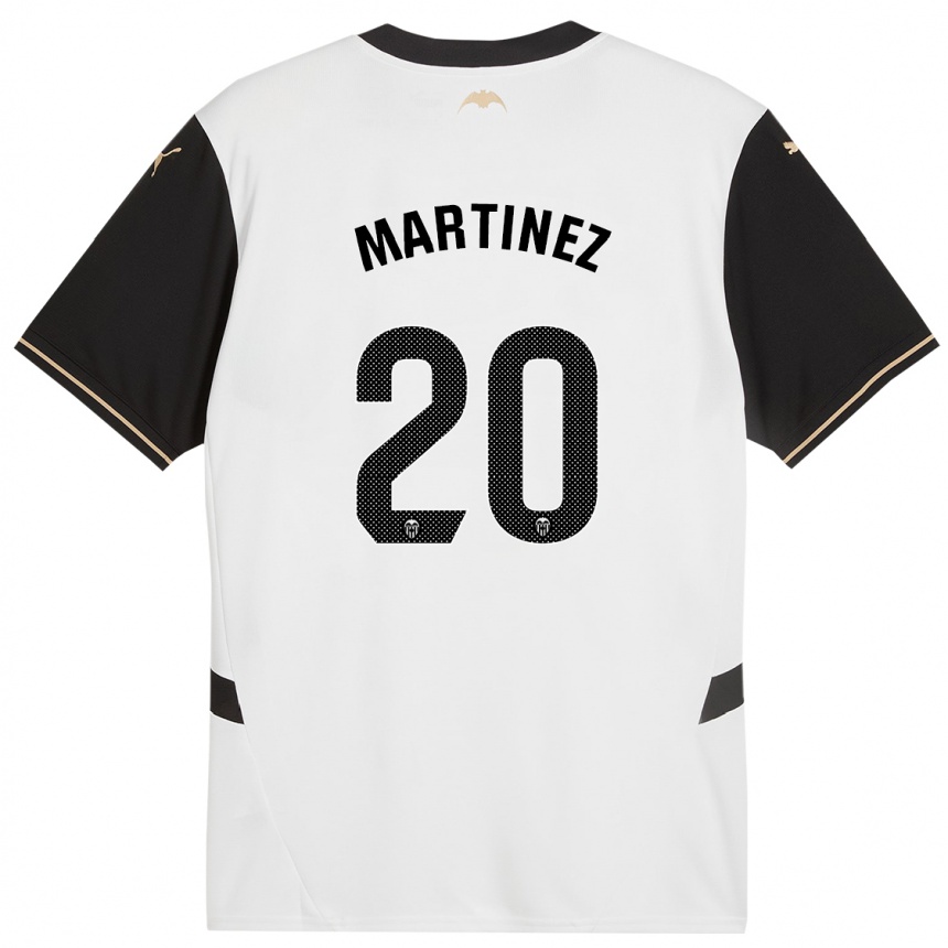 Mujer Fútbol Camiseta Asun Martínez #20 Blanco Negro 1ª Equipación 2024/25