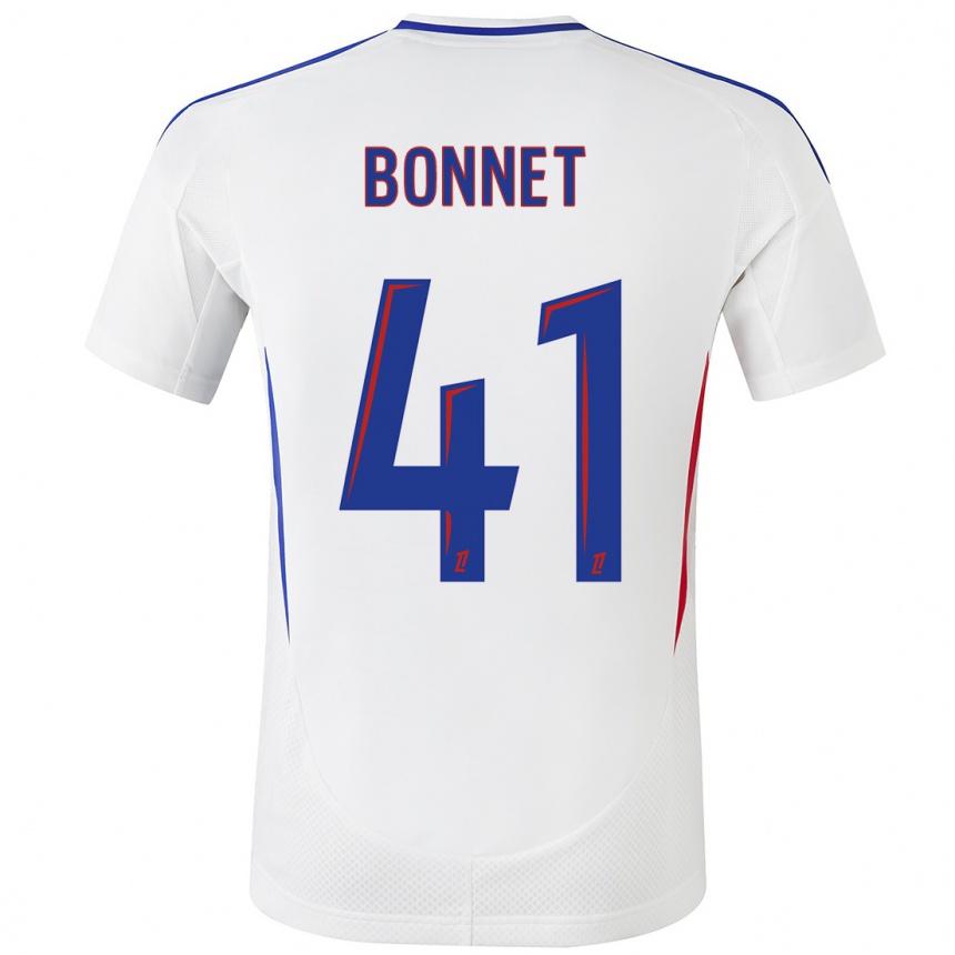 Mujer Fútbol Camiseta Noam Bonnet #41 Blanco Azul 1ª Equipación 2024/25