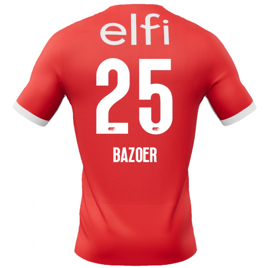 Mujer Fútbol Camiseta Riechedly Bazoer #25 Rojo Blanco 1ª Equipación 2024/25