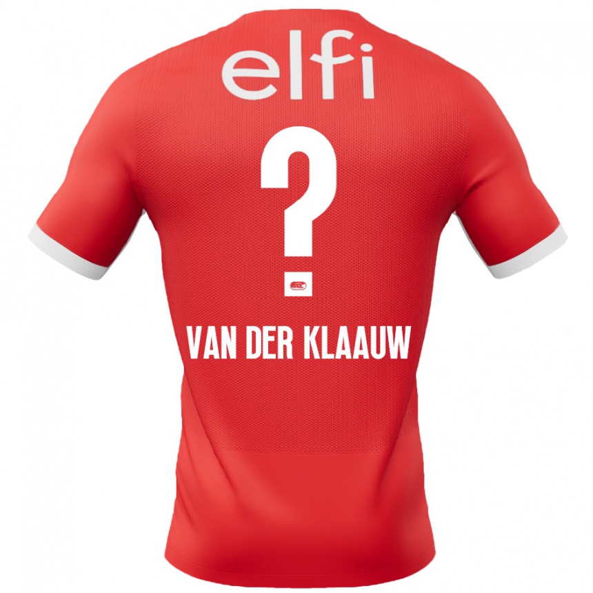 Mujer Fútbol Camiseta Deacon Van Der Klaauw #0 Rojo Blanco 1ª Equipación 2024/25